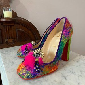 Louboutin Mayapump 100 Scottish Tweed size 38